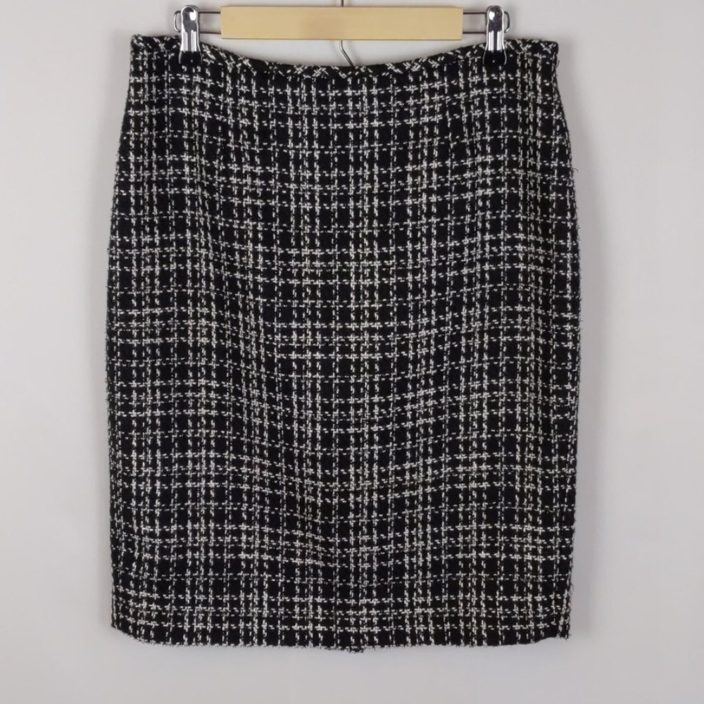 Karl Lagerfeld Twill Pencil In Black White